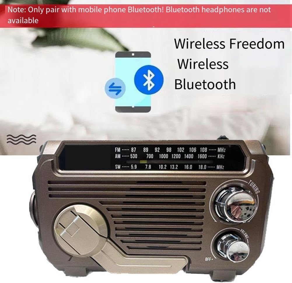 Multifunctionele Noodradio met Zonnepaneel en Dynamo - Powerbank en Zaklamp