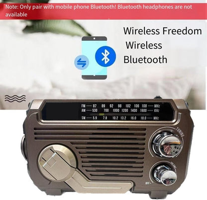 Multifunctionele Noodradio met Zonnepaneel en Dynamo - Powerbank en Zaklamp
