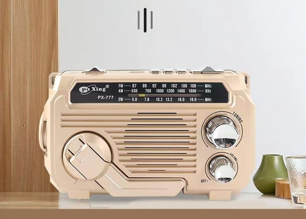 Multifunctionele Noodradio met Zonnepaneel en Dynamo - Powerbank en Zaklamp