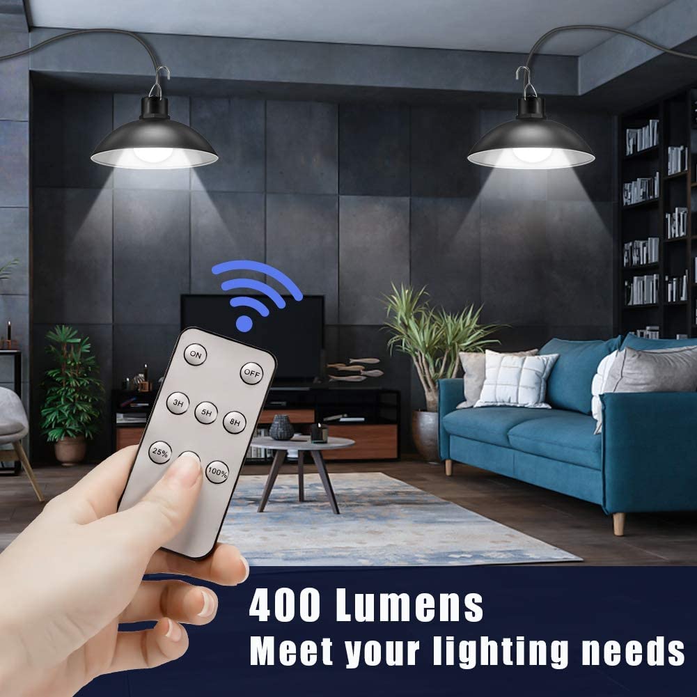 SolarDuo LED Lampenset op Zonne-energie met Afstandsbediening