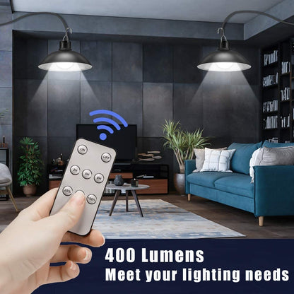 SolarDuo LED Lampenset op Zonne-energie met Afstandsbediening