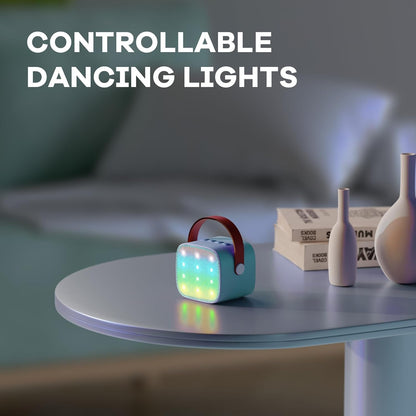 Skanto | Draagbare Mini-Karaoke-machine met Bluetooth-luidspreker en 2 Draadloze Microfoons – Veylo