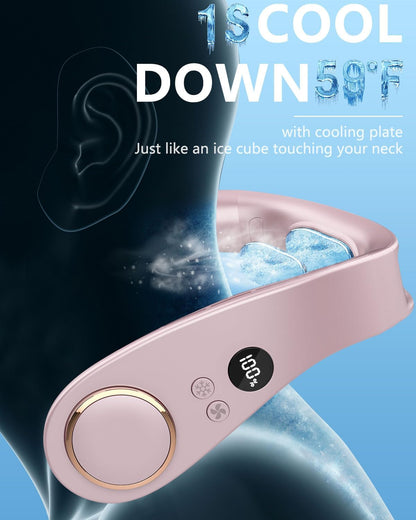 NekCooler Pro – Bladloze Nekventilator met Koelplaat en LED-display