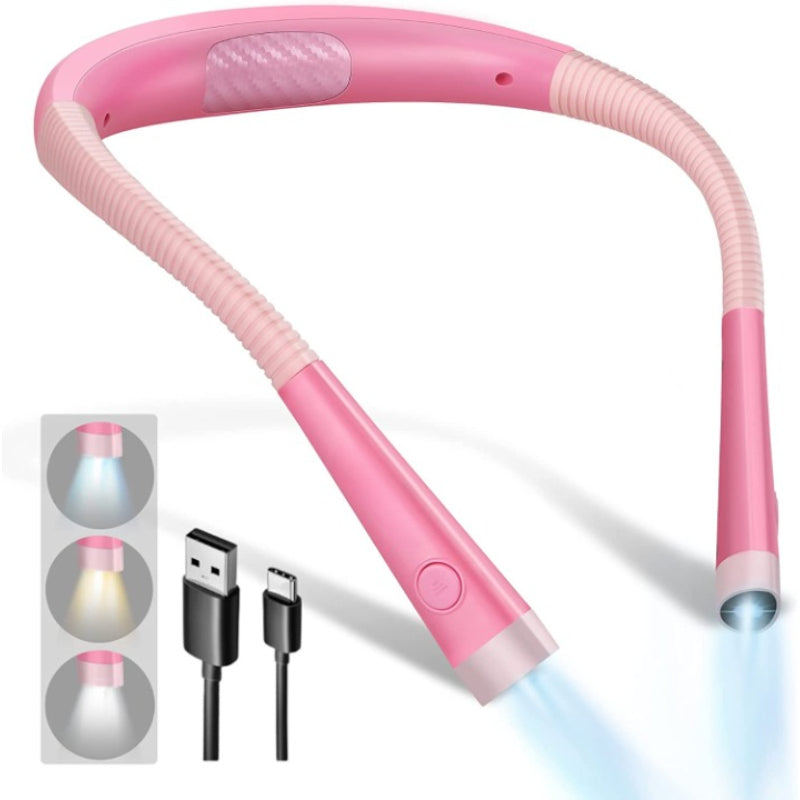 Draagbare LED Nekleeslamp met USB-C - 3 Kleurtemperaturen, 6 Helderheidsniveaus, Oplaadbaar