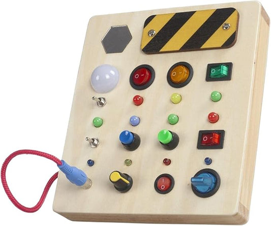 SmartSenses | Montessori Peuter Prikbord, 27 LED lichtjes Montessori speelgoed voor 1-6 jarigen