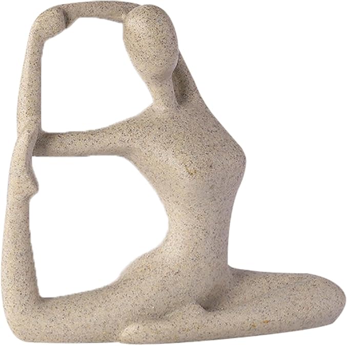 ZenJoy Woman in Yoga Statue – Modern Resin Interior Decoration
