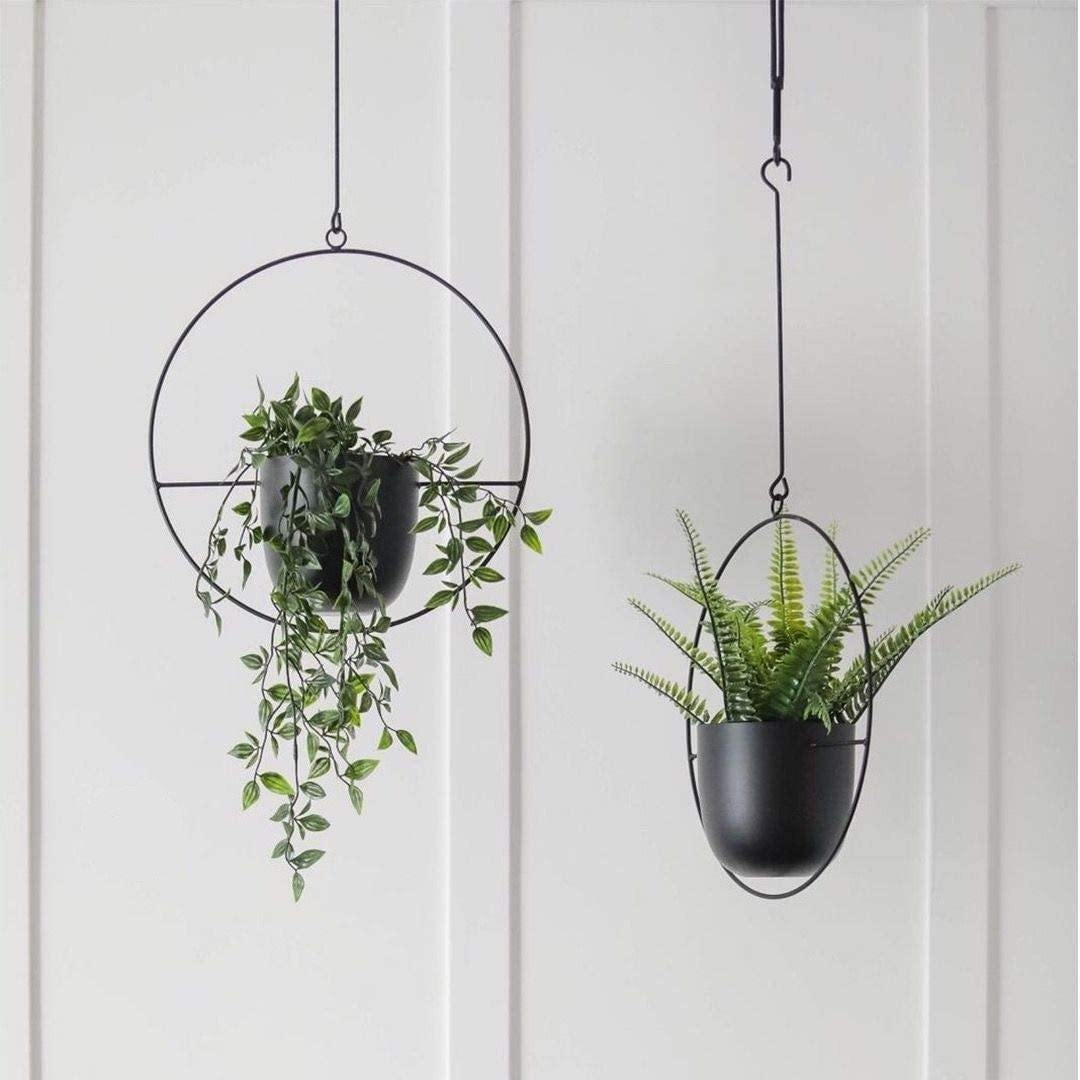 HaloRing Hangplantenhouder – Metalen hangende plantenbak voor binnen en buiten