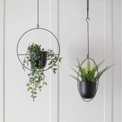 HaloRing Hangplantenhouder – Metalen hangende plantenbak voor binnen en buiten