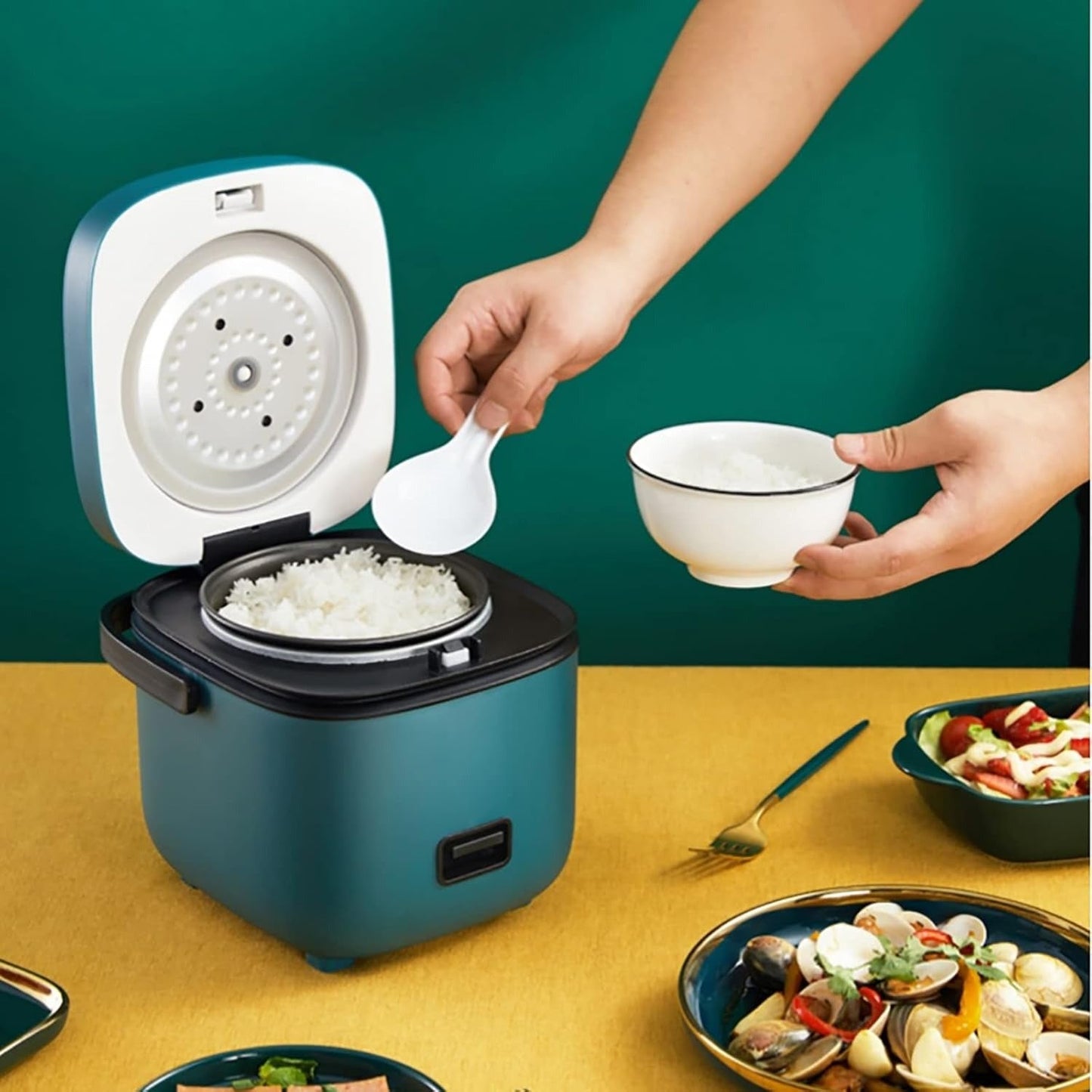 MiniChef 1,2L Rijstkoker – Compacte Multicooker met Stoomfunctie en Eénknopsbediening