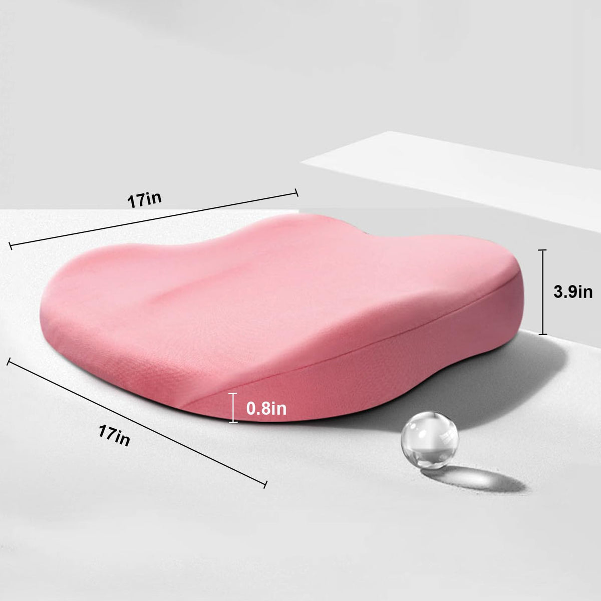 Ergonomisch Zitverhoger Geheugenfoam - 7,6 cm Verhoging voor Auto en Kantoor, 43 x 43 cm