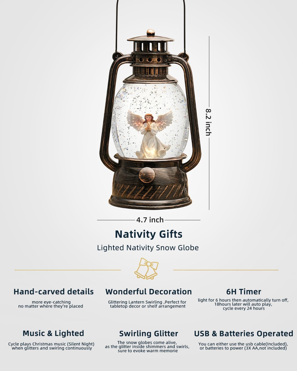 Herfst Pompoen Decoratielamp met Warm LED en 6-uurs Timer