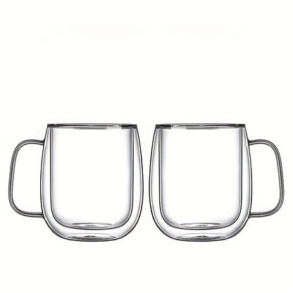 ThermoSip Dubbelwandige Glazen Mok – Borosilicaatglas, Hittebestendig & Elegant