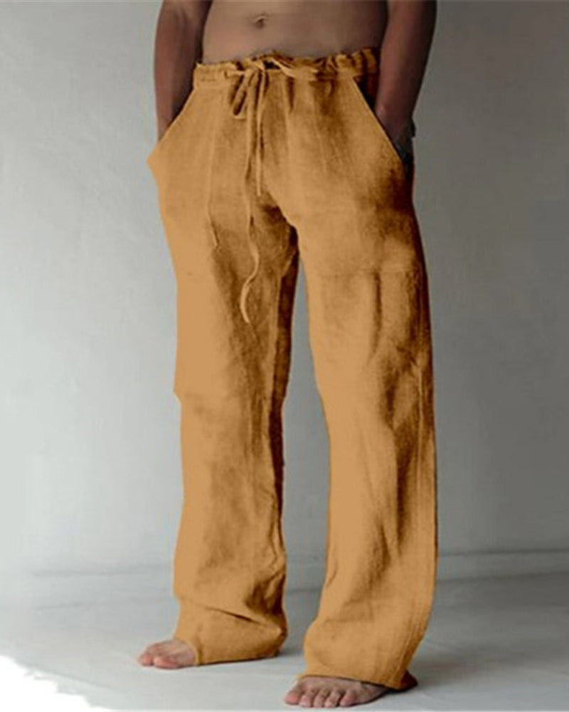 Comfortabele Heren Linnen Broek - Katoen Mix voor Lente & Herfst