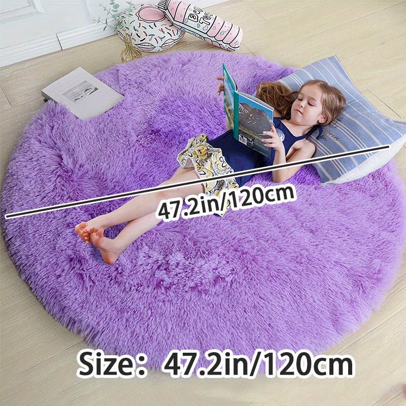 Rond Pluche Vloerkleed - Zacht en Antislip