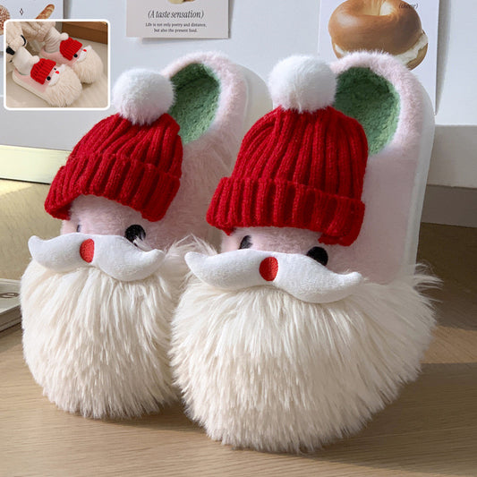 Warme Kerstpantoffels met Kerstman Ontwerp