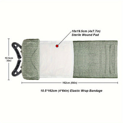 Elastische EHBO-Bandage met Steriel Wondkussen – Flexibele Verbandrol voor Eerste Hulp