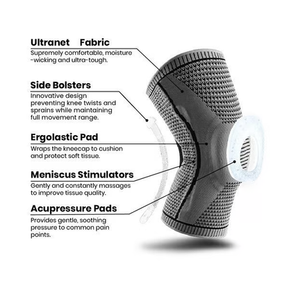 FlexiKnee Compressiebrace – Ondersteunende Kniebrace bij Pijn, Zwelling & Stijfheid