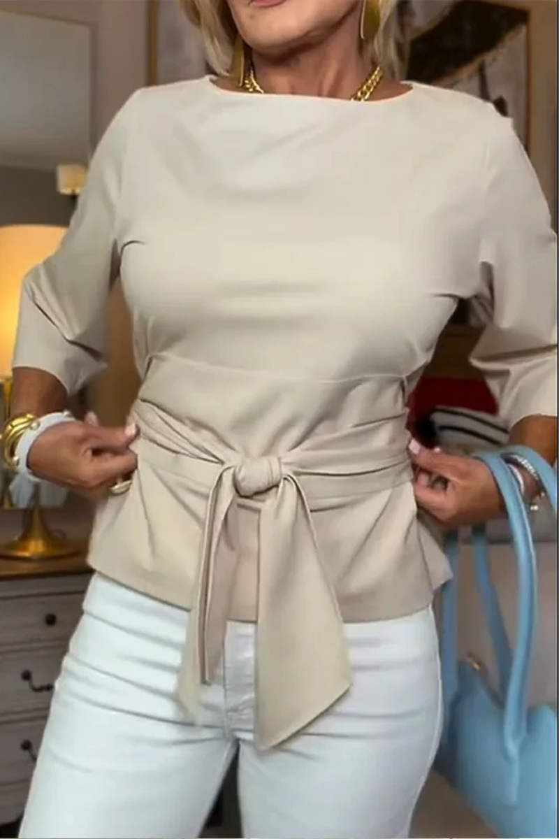 Elegante Strik Taille Blouse - Verstelbare Pasvorm