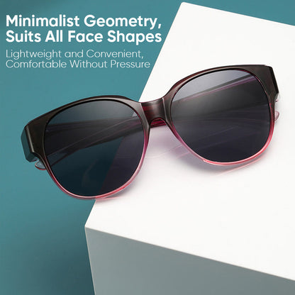 Overzet Zonnebril Cat-Eye met Gepolariseerde UV400 Glazen voor Brillendragers