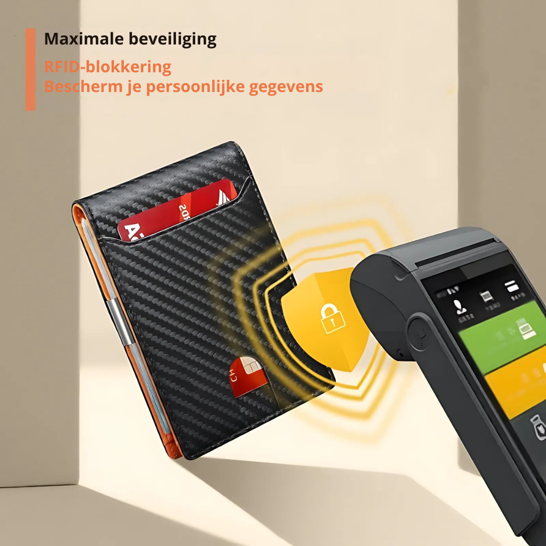 SafeSlim RFID Lederen Herenportemonnee – Compact, Dun & Veilig