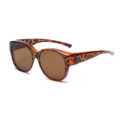 Overzet Zonnebril Cat-Eye met Gepolariseerde UV400 Glazen voor Brillendragers