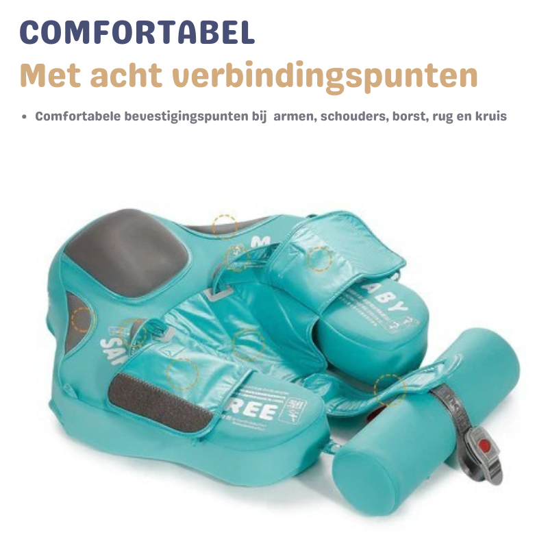 AquaNest Baby Zwemband met UV-Luifel en Veiligheidsharnas