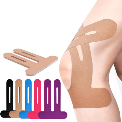 Knie Tape FlexiSteun – Voorgesneden Kinesiotape voor Directe Ondersteuning