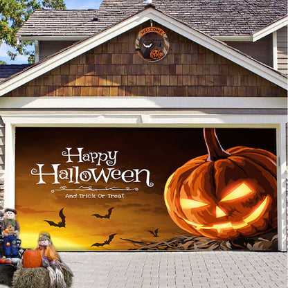 Halloween Garagedeur Decoratie Banner - Griezelige Sfeer in Minuten