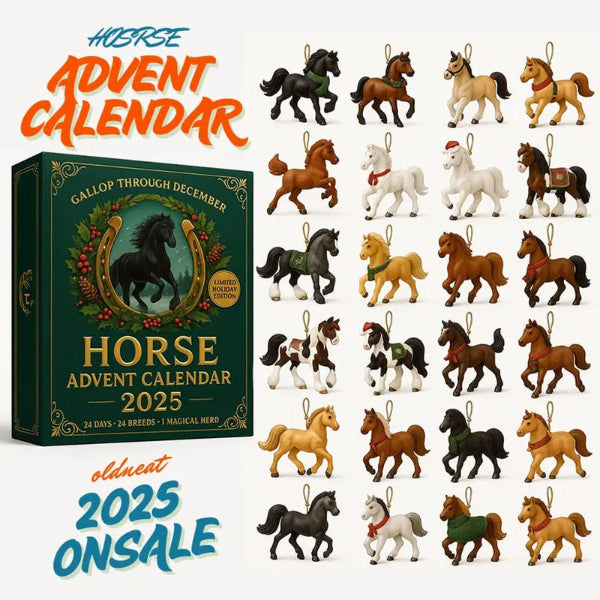 Magische Paarden Adventskalender 2025 – 24 Handbeschilderde Figuren voor Paardenliefhebbers