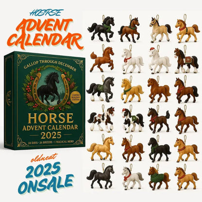 Magische Paarden Adventskalender 2025 – 24 Handbeschilderde Figuren voor Paardenliefhebbers