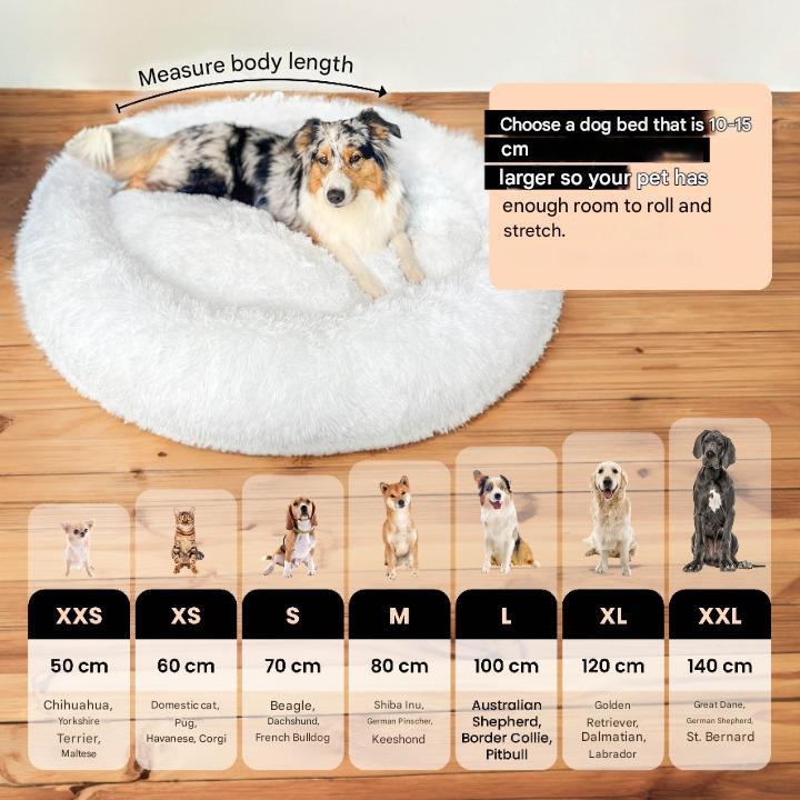 FluffyNest Comfort Hondenbed – Orthopedisch Pluche Ligkussen voor Honden