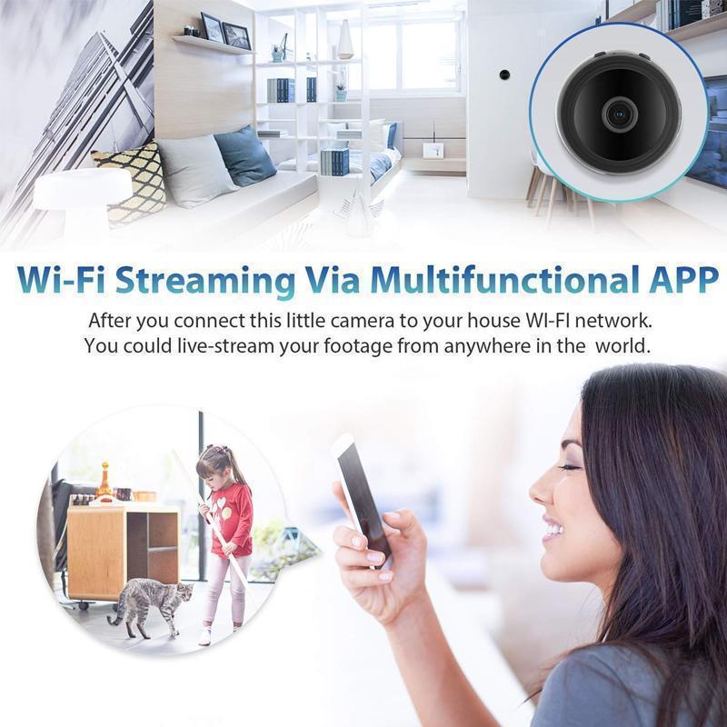 Magnetische WiFi Mini Achteruitrijcamera 1080p met Nachtzicht