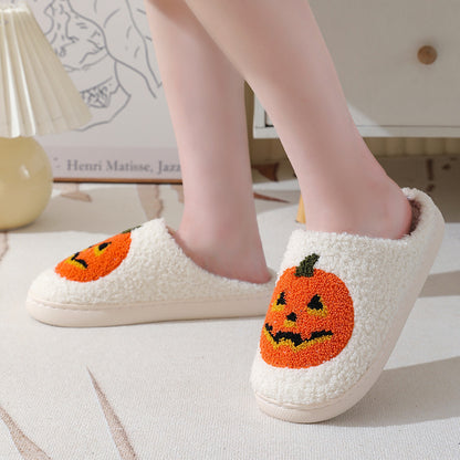 Halloween Pantoffels – Warme Sloffen met Pompoen Design