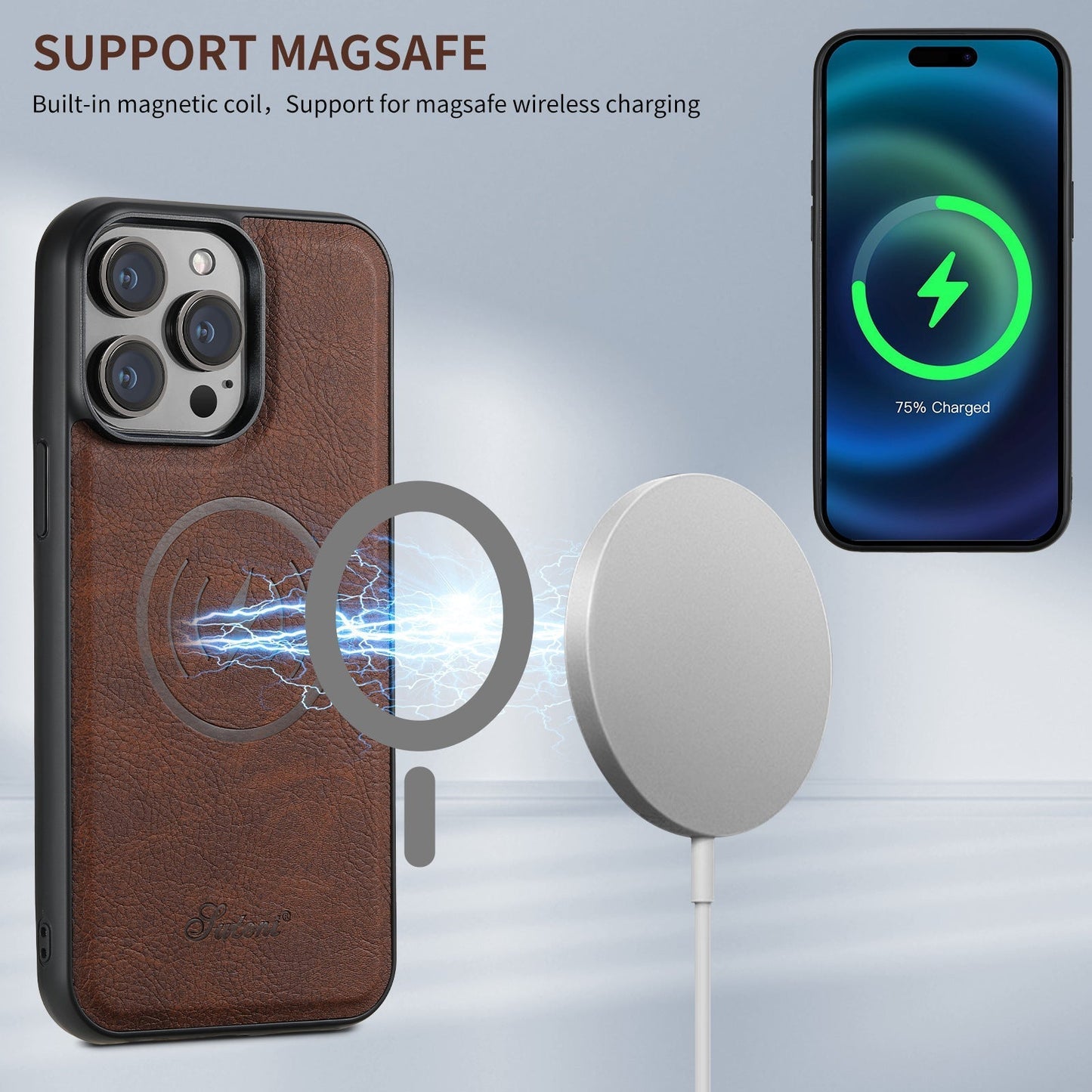 SlimShield Telefoonhoes met Kaarthouder en Magnetische Standaard
