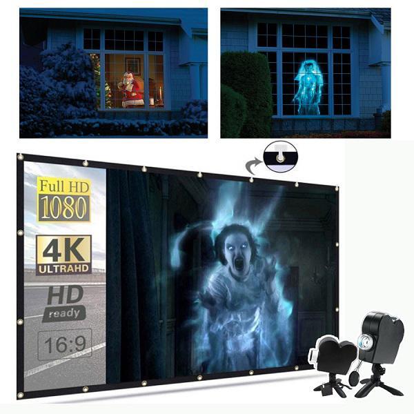 Feestelijke Vensterprojectie Set met Halloween- en Kerstfilms