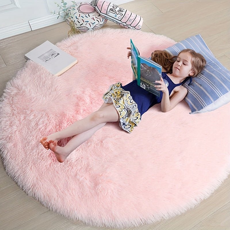 Rond Pluche Vloerkleed - Zacht en Antislip