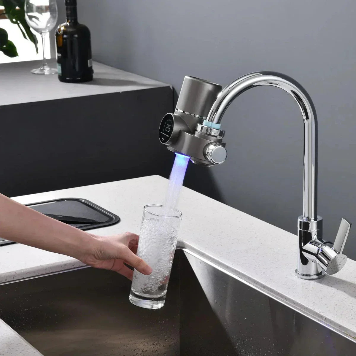 AquaDisplay Kraanwaterfilter Met LED Scherm