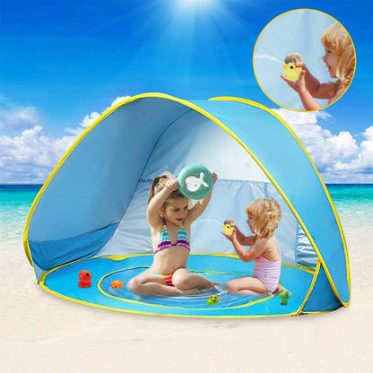 ZonNest Pop-up Baby Strandtent met Verkoelend Waterbadje