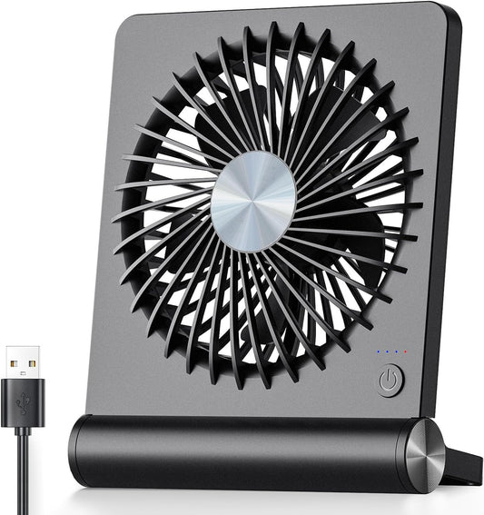 Ultra-Stille Tafelventilator met USB – Compact & Krachtig