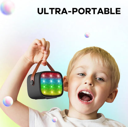 Skanto | Draagbare Mini-Karaoke-machine met Bluetooth-luidspreker en 2 Draadloze Microfoons – Veylo