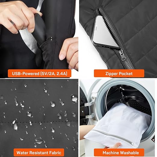 WarmteVest Nordic – oplaadbare uniseks bodywarmer met 4 warmtezones