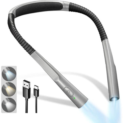 Draagbare LED Nekleeslamp met USB-C - 3 Kleurtemperaturen, 6 Helderheidsniveaus, Oplaadbaar