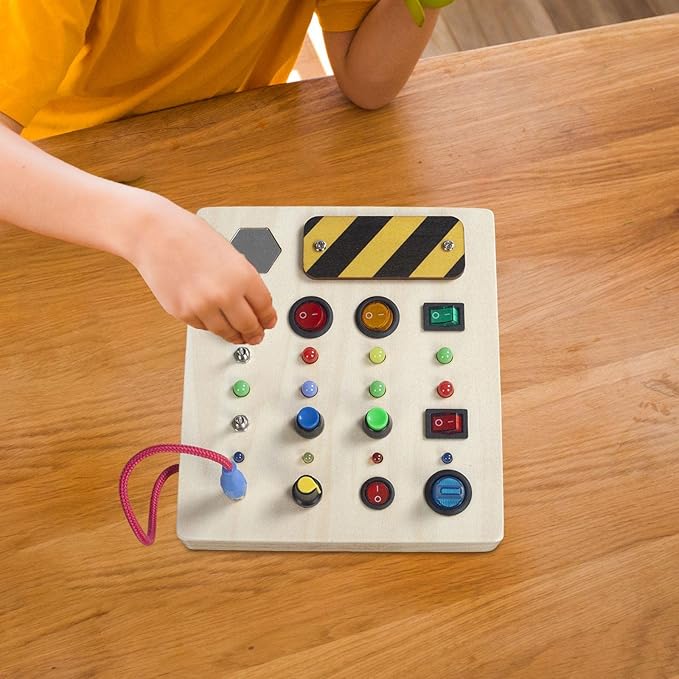 SmartSenses | Montessori Peuter Prikbord, 27 LED lichtjes Montessori speelgoed voor 1-6 jarigen