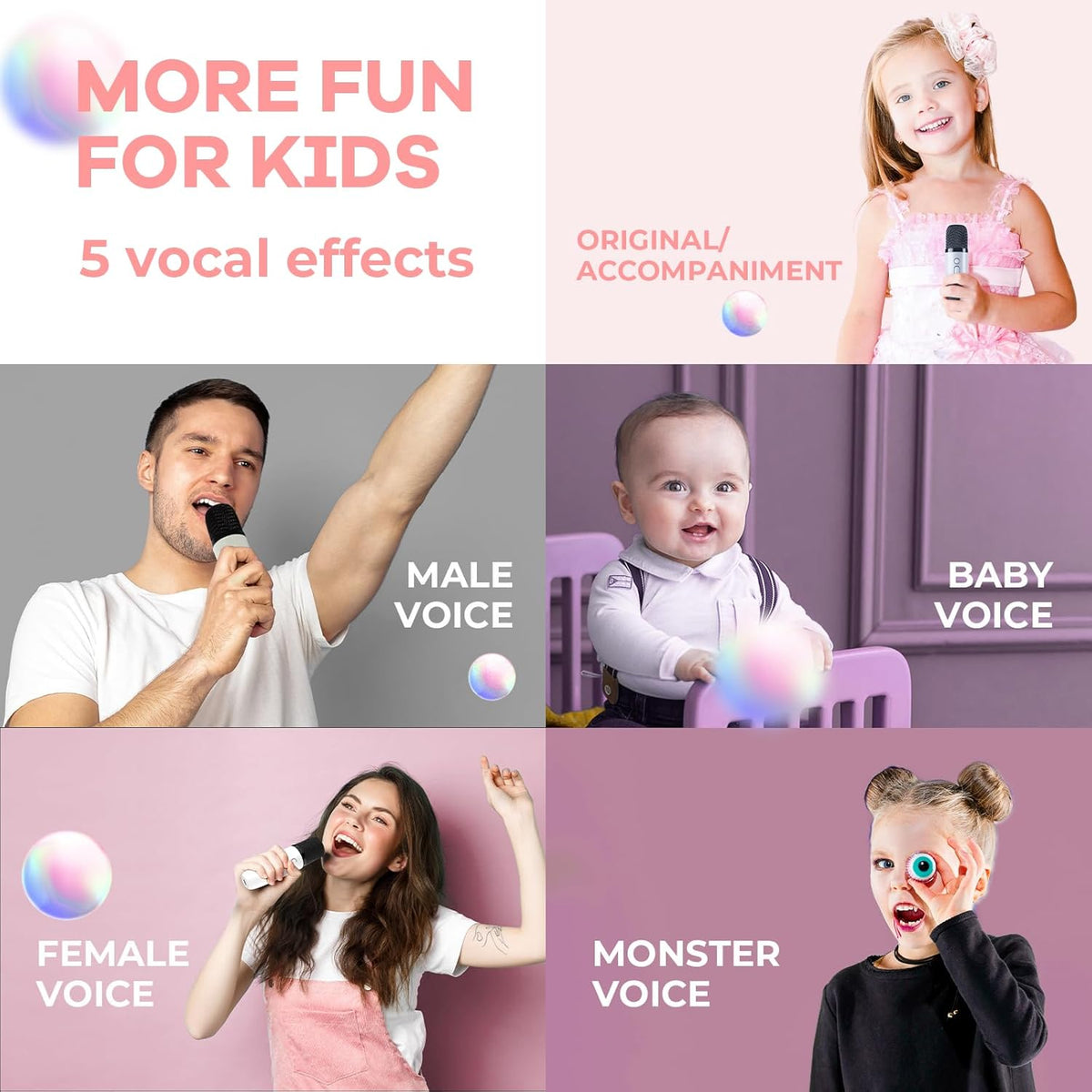 Skanto | Draagbare Mini-Karaoke-machine met Bluetooth-luidspreker en 2 Draadloze Microfoons – Veylo