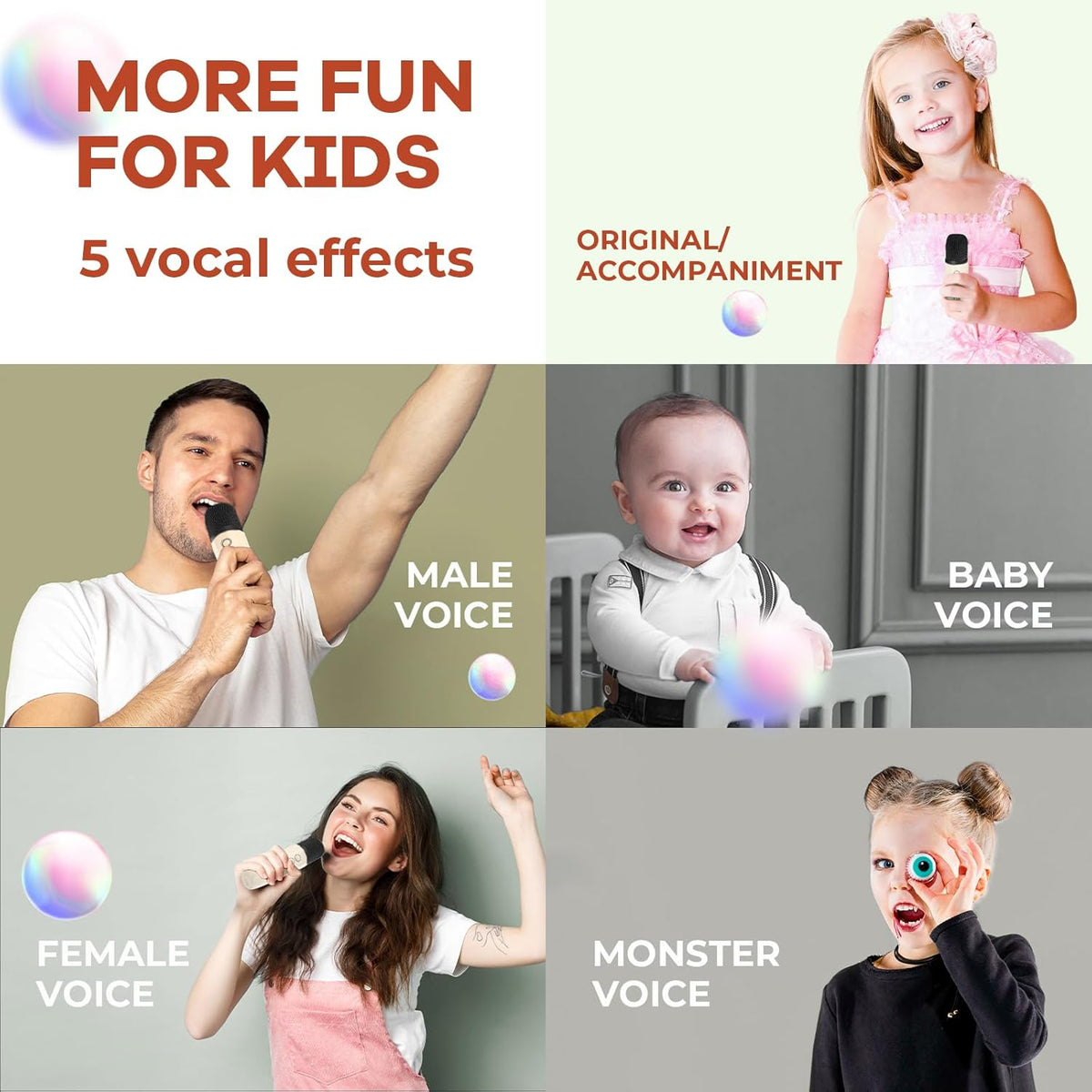 Skanto | Draagbare Mini-Karaoke-machine met Bluetooth-luidspreker en 2 Draadloze Microfoons – Veylo