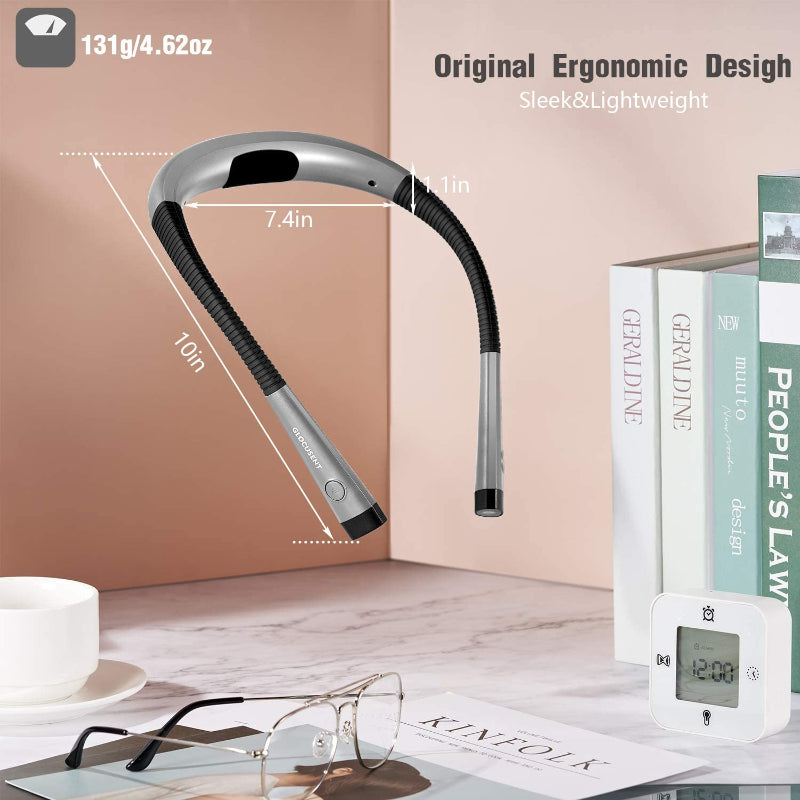 Draagbare LED Nekleeslamp met USB-C - 3 Kleurtemperaturen, 6 Helderheidsniveaus, Oplaadbaar