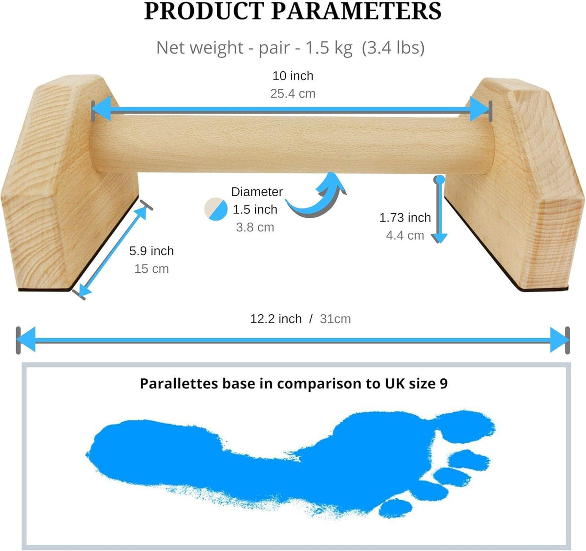 Calisthenics PowerBars – Robuuste houten armsteun grepen