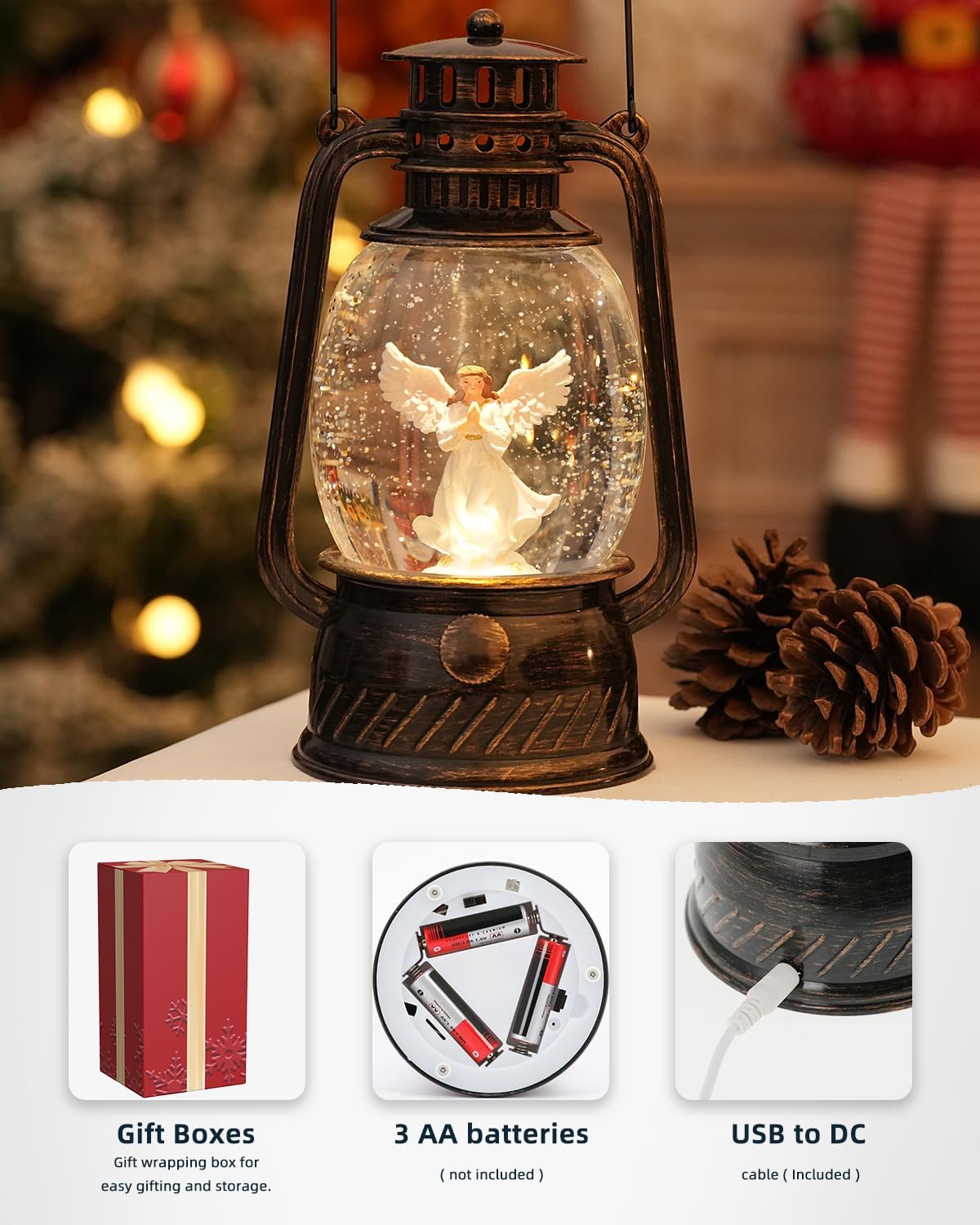 Herfst Pompoen Decoratielamp met Warm LED en 6-uurs Timer