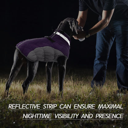 SafeWalk WinterHarnas Jas – Waterdichte Hondenjas met Reflectie en Fleecevoering