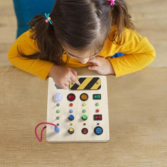 SmartSenses | Montessori Peuter Prikbord, 27 LED lichtjes Montessori speelgoed voor 1-6 jarigen